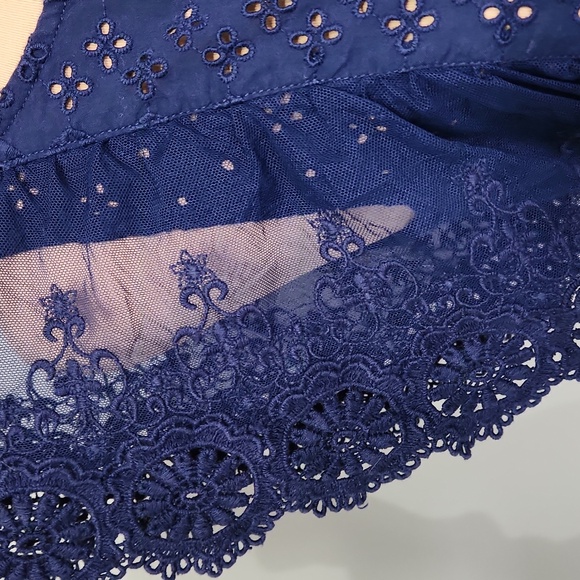 Altar'd State Bohemian Flutter Eyelet Lace Crop Top - Picture 5 of 9